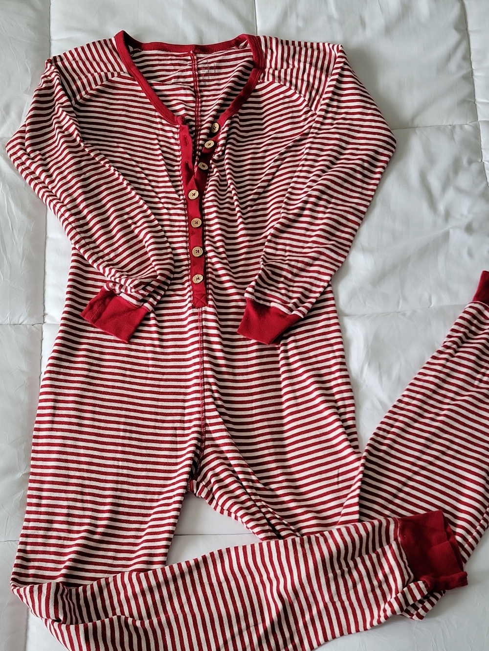 Victoria's Secret Thermal PJ Romper One Piece M Long Sleeve Vintage & Cozy